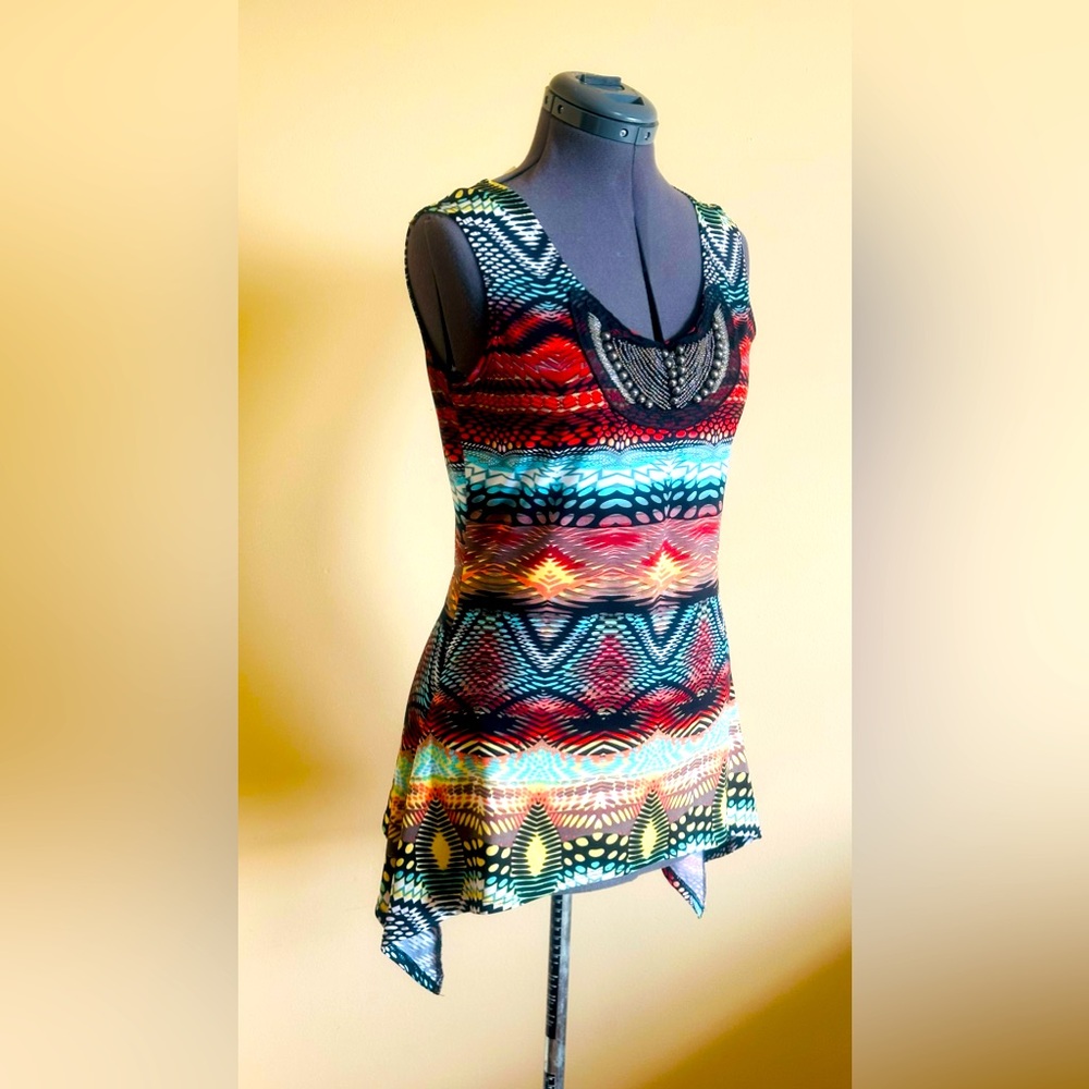 Sleeveless Boho S/M Top